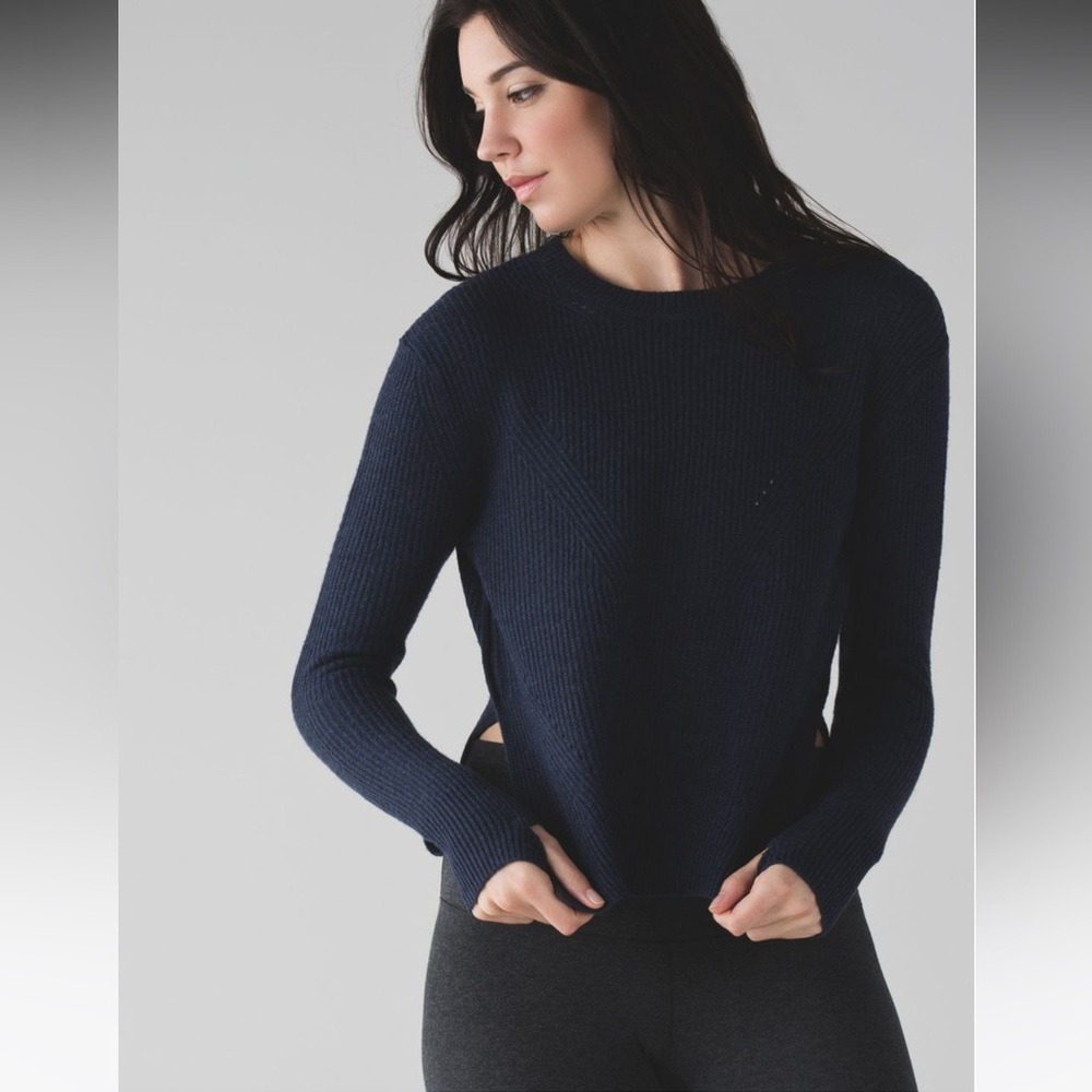 Lululemon Seva Sweater Heathered Deep Navy - Picture 2 of 11
